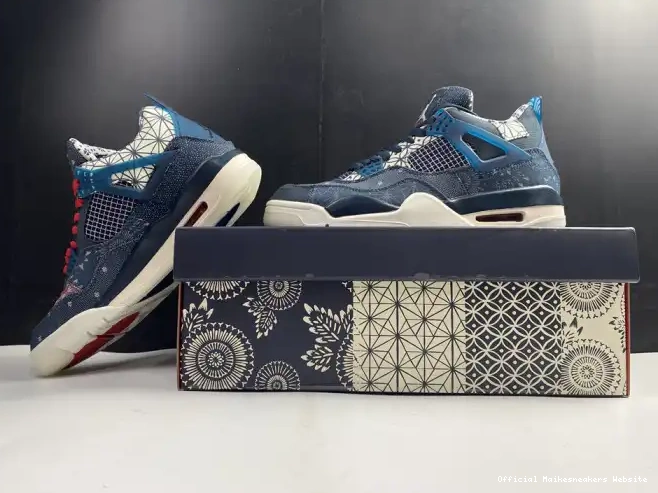 Official Maikesneakers 4 Sashiko Retro SE CW0898-400 Jordan Air 0529